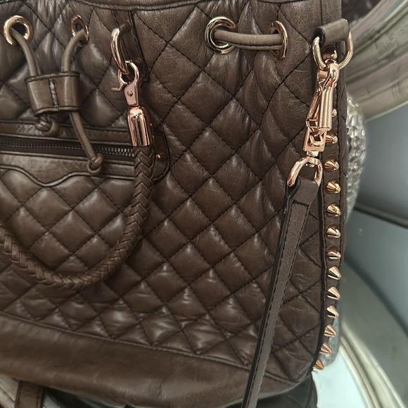 Rebecca Minkoff Brown/Bronze quilted bucket bag - Picture 8 of 11